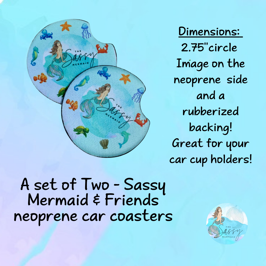 Car Coasters / Neoprene / Sassy & Friends