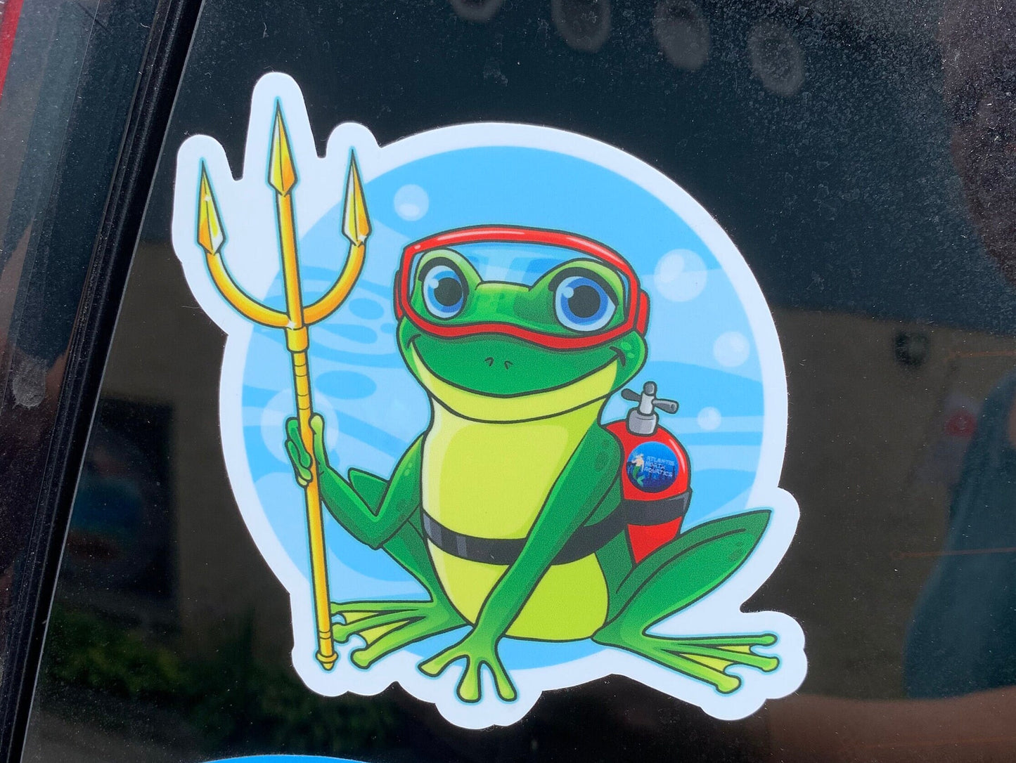 The Sassy Mermaid - Frog Sidekick - Die Cut Sticker - Vinyl for outdoor use