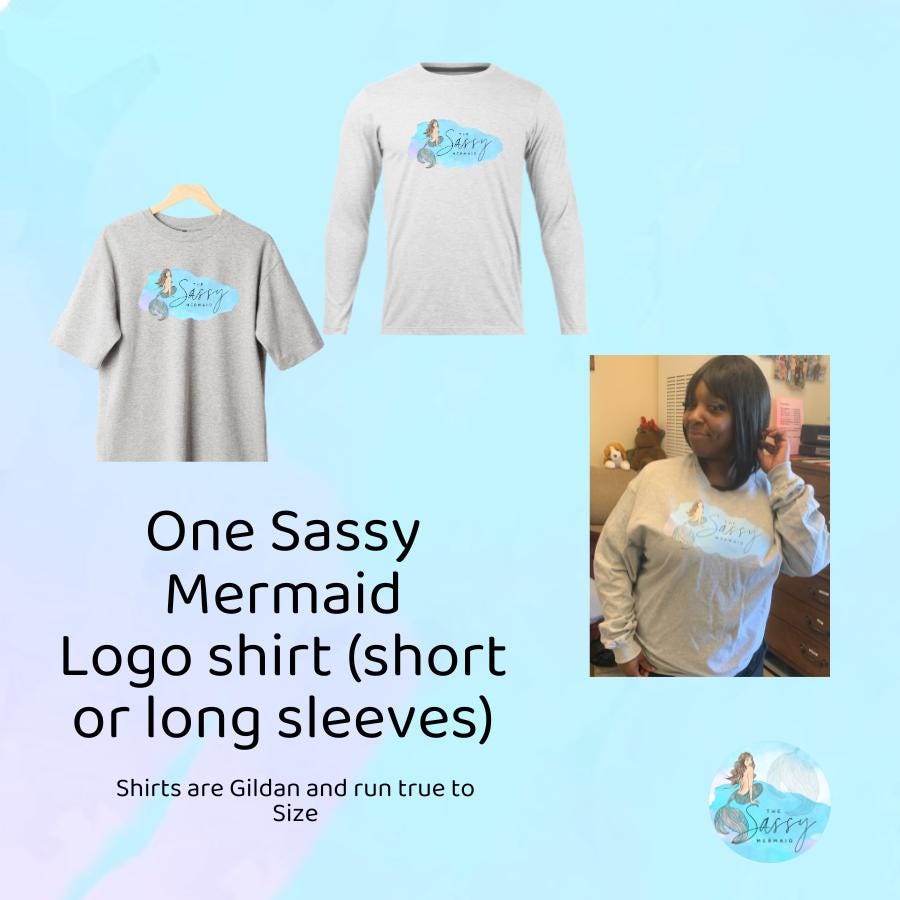 Sassy Mermaid Logo Shirt in Gray