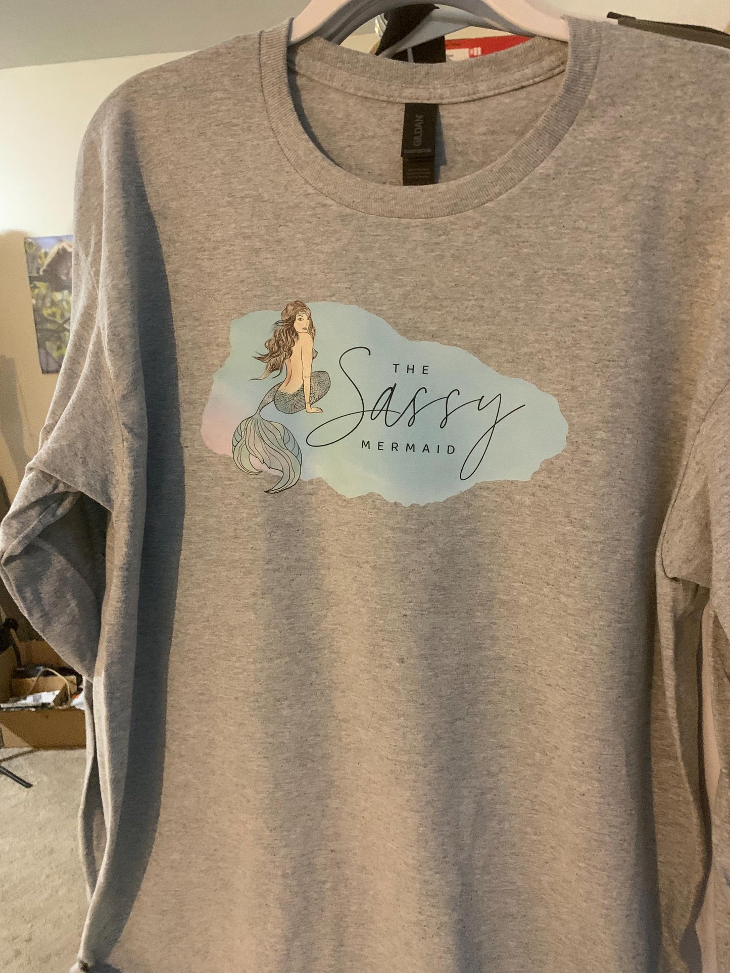 Sassy Mermaid Logo Shirt in Gray