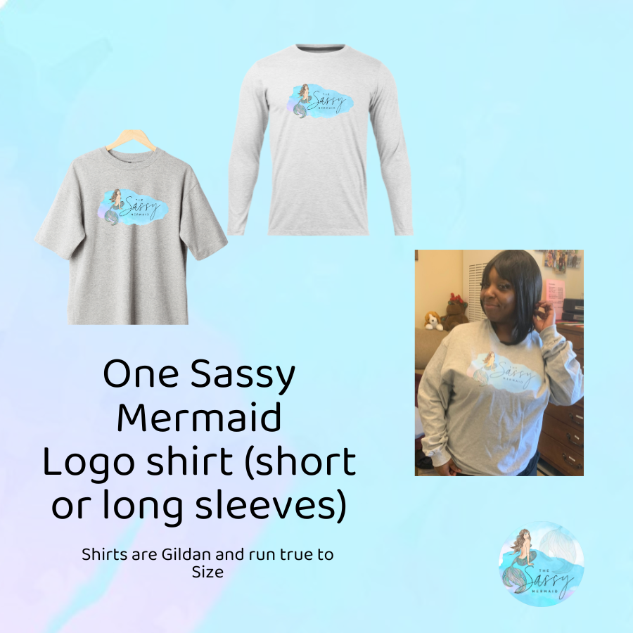 Sassy Mermaid Logo Shirt (long or short sleeve)