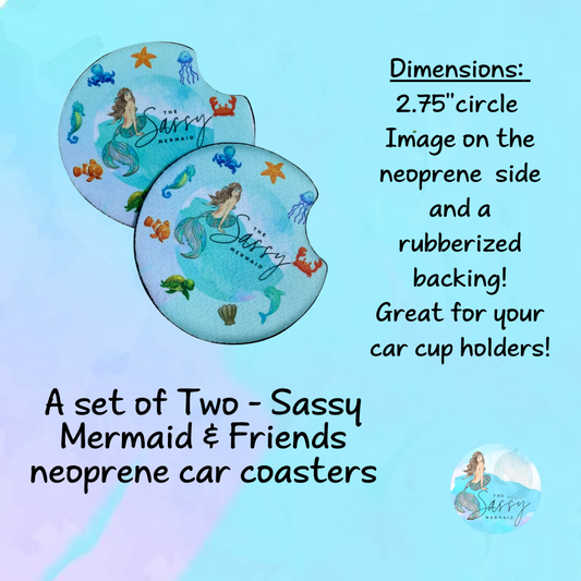 Car Coasters / Neoprene / Sassy & Friends