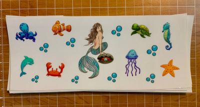 UV DTF Cup Wraps - Sassy Mermaid and Friends
