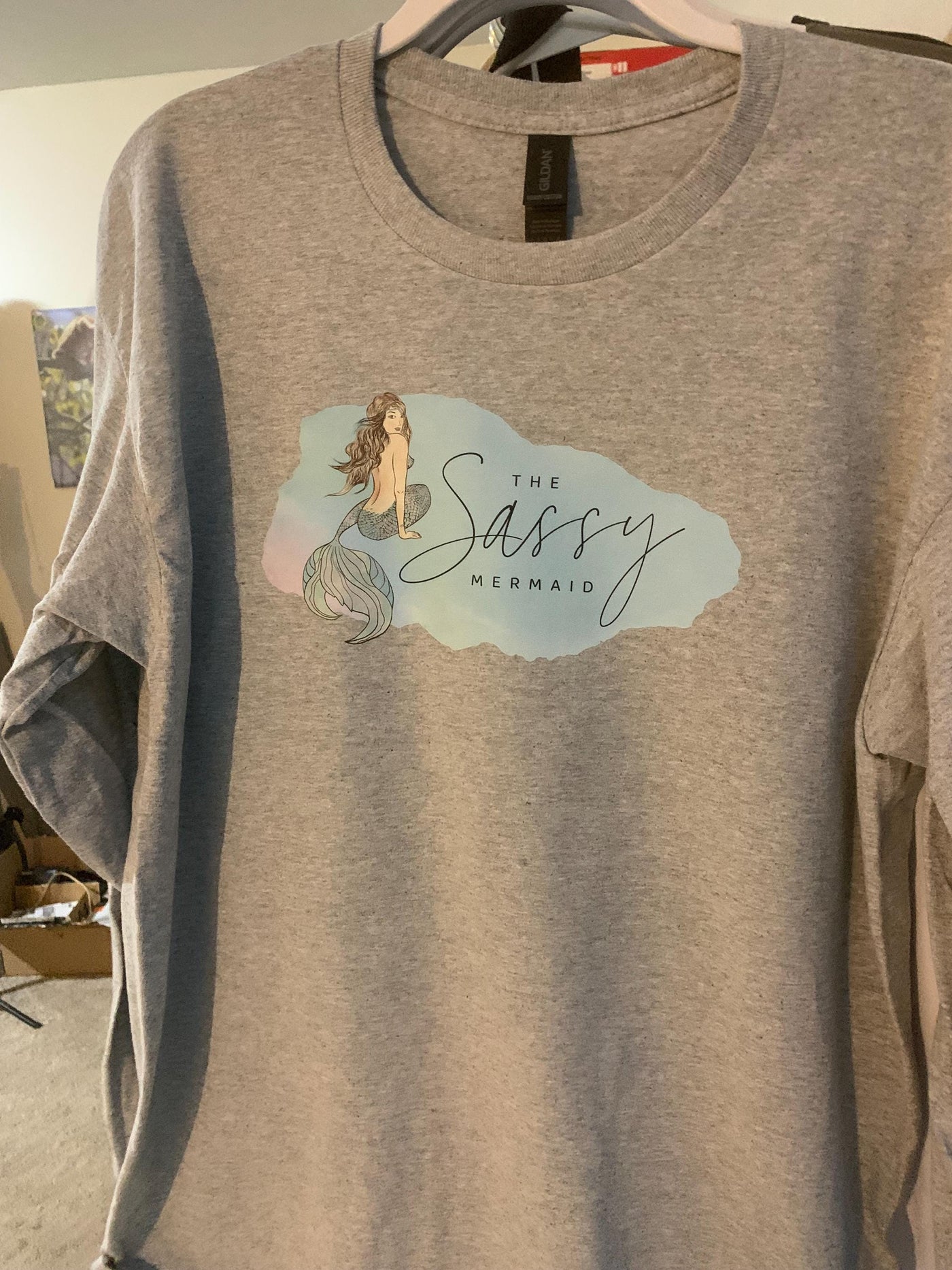 Sassy Mermaid Logo Shirt in Gray