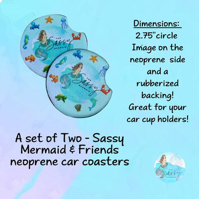Car Coasters / Neoprene / Sassy & Friends
