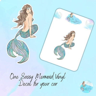 The Sassy Mermaid - Die Cut Sticker - Vinyl for outdoor use