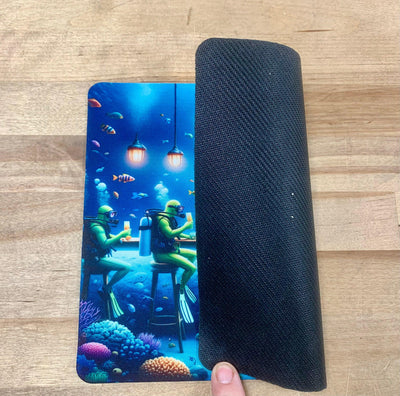 SCUBA - Dive Bar Mousepad - Neoprene custom mousepad - Underwater - Divers