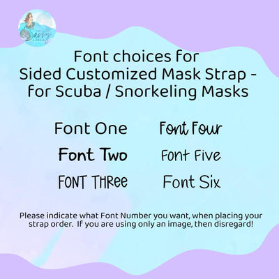 Customizable (2 sided) Mask Strap with ponytail slot and Velcro closure, Scuba mask strap, snorkel mask strap, scuba, snorkeling gear