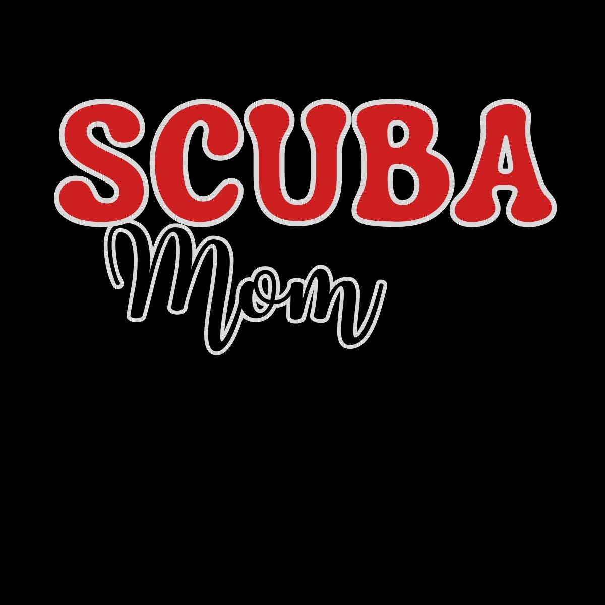SCUBA Mom Sticker - Clear Vinyl sticker for outdoor use, scuba, scuba diver, diver sticker, scuba mom