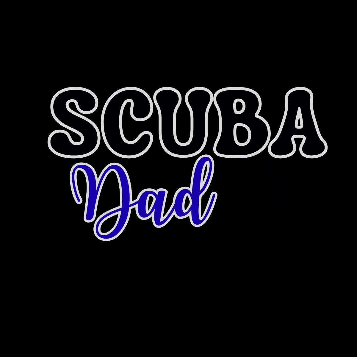 SCUBA Dad Sticker - Clear Vinyl sticker for outdoor use, scuba, scuba diver, diver sticker, scuba dad