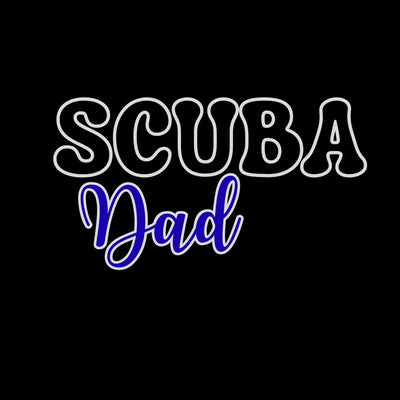 SCUBA Dad Sticker - Clear Vinyl sticker for outdoor use, scuba, scuba diver, diver sticker, scuba dad