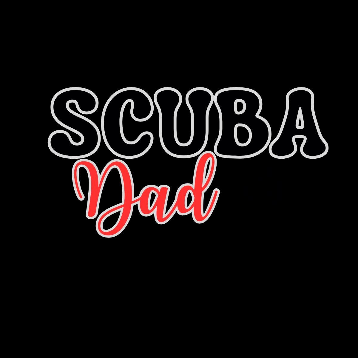 SCUBA Dad Sticker - Clear Vinyl sticker for outdoor use, scuba, scuba diver, diver sticker, scuba dad