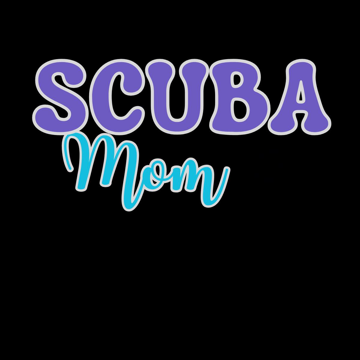 SCUBA Mom Sticker - Clear Vinyl sticker for outdoor use, scuba, scuba diver, diver sticker, scuba mom
