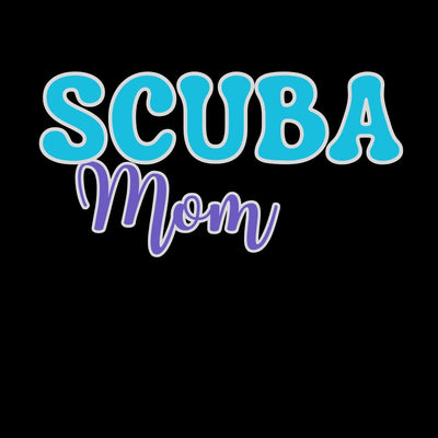 SCUBA Mom Sticker - Clear Vinyl sticker for outdoor use, scuba, scuba diver, diver sticker, scuba mom