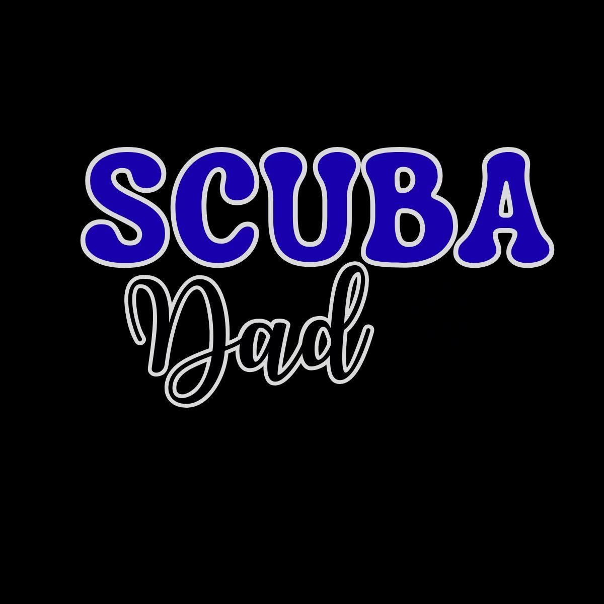 SCUBA Dad Sticker - Clear Vinyl sticker for outdoor use, scuba, scuba diver, diver sticker, scuba dad