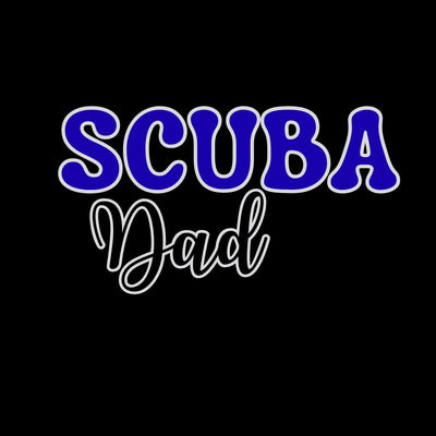SCUBA Dad Sticker - Clear Vinyl sticker for outdoor use, scuba, scuba diver, diver sticker, scuba dad