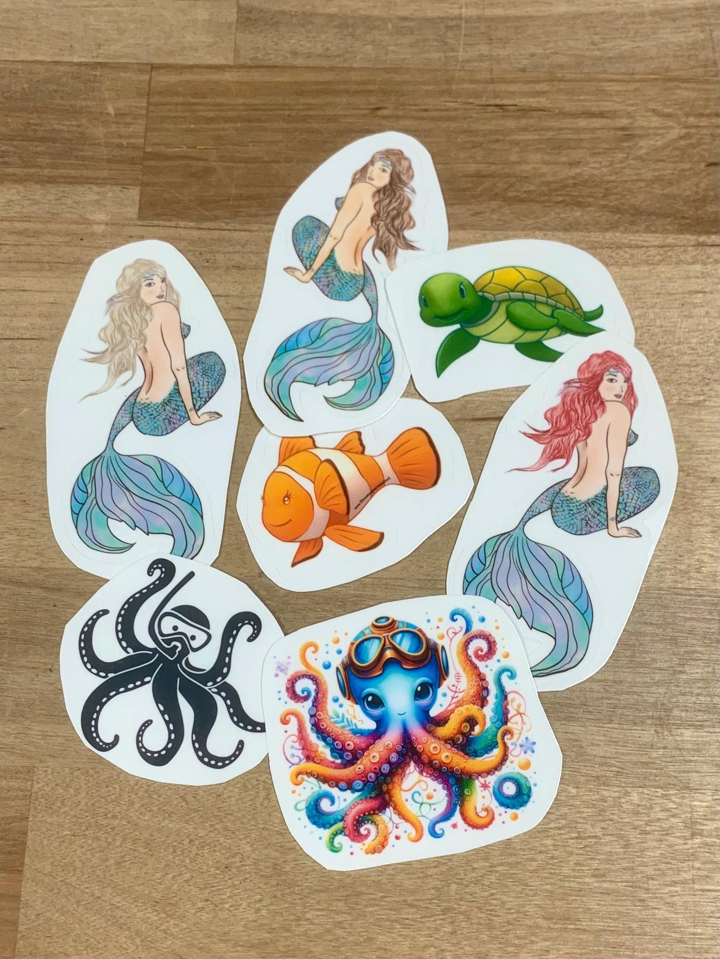 Temporary Tattoos featuring Sassy Mermaid and her Friends