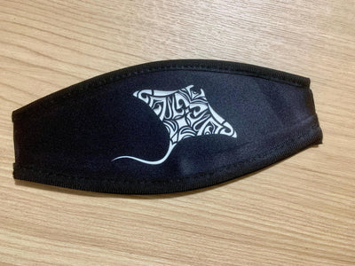 Tribal underwater animals Mask Strap with Velcro closure, Scuba mask strap, snorkel mask strap, manta, hammerhead, dolphin and shark