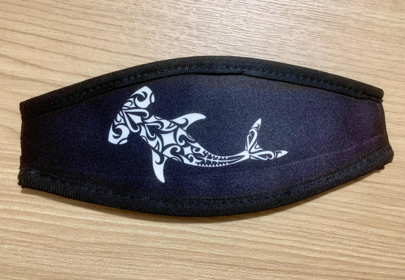 Tribal underwater animals Mask Strap with Velcro closure, Scuba mask strap, snorkel mask strap, manta, hammerhead, dolphin and shark