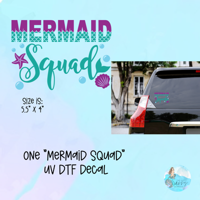 Mermaid Squad UV DTF Decal