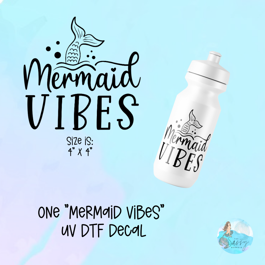Mermaid Vibes UV DTF Decal